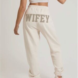 Wifey Cream Joggers